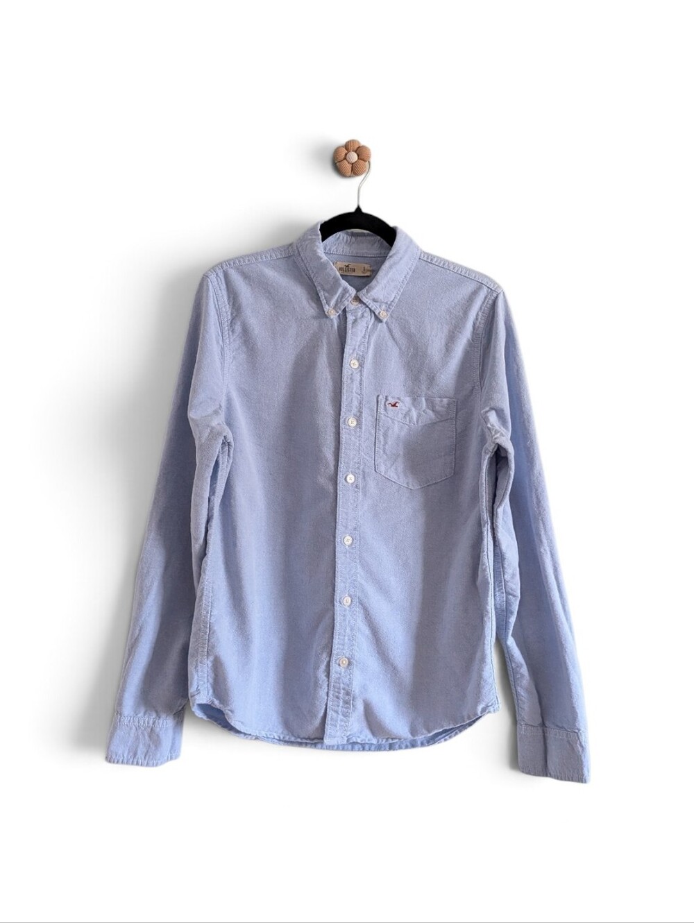 Hollister Light Blue Long-Sleeve Button-Down Shirt